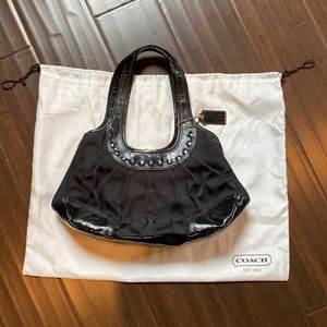 Black Coach purse with bag